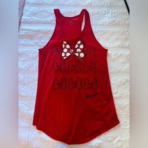 Disney Parks - Red Minnie Mouse Bow Tank Top XXL
